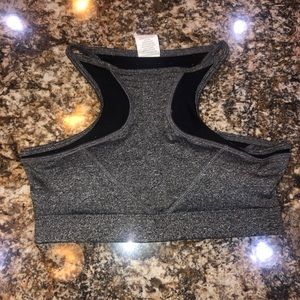 C C California size small sport bra gray black padded  performance